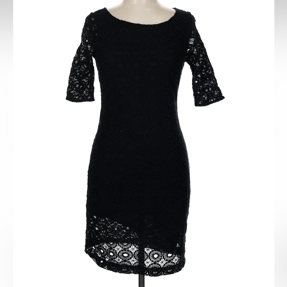 Banana Republic Black Lace Midi Dress